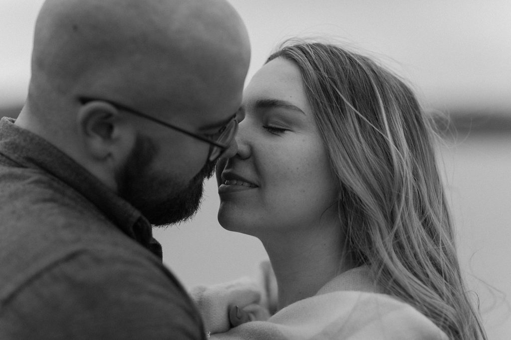 couple about to kiss