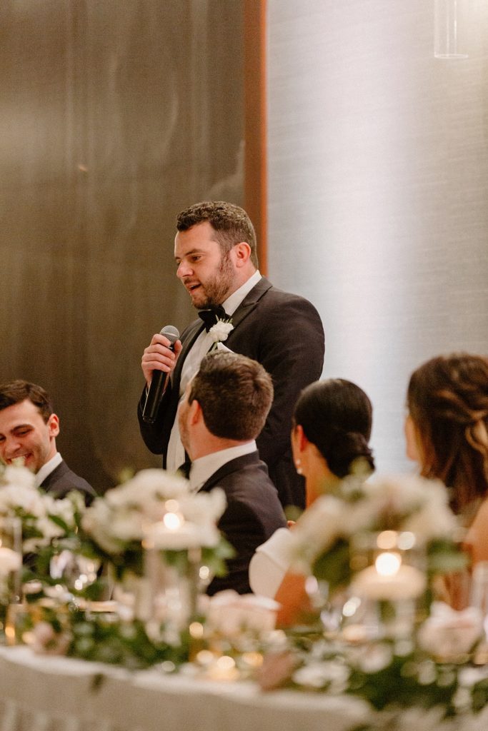 groomsmen giving a wedding toast 