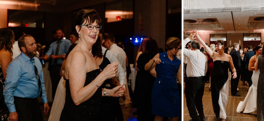 couples dancing together at the reception 